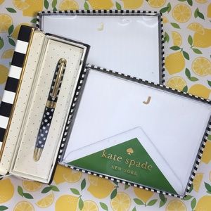 Kate Spade Stationary Note Cards Ball Point Pen Ballpoint